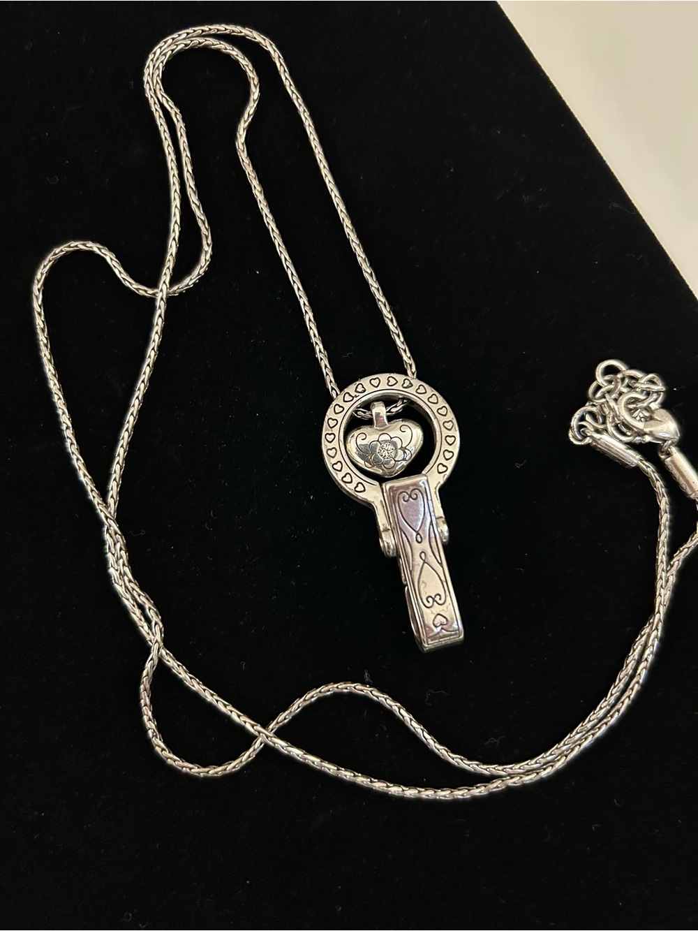 Brighton Heart Badge Clip Necklace